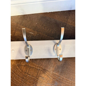 Unbranded grey Wall Mounted Coat Rack with Silver Hooks One Size